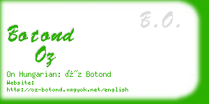 botond oz business card